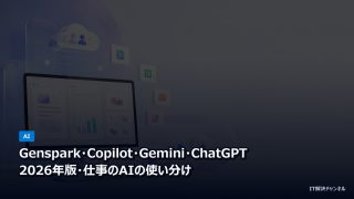 Genspark Copilot Gemini ChatGPT の使い分け比較
